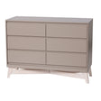 Commode 6 Tiroirs Pala -Taupe/Blanc Lavé-Little Seeds-LIS-CG011TPWS-CLÉMENT
