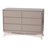 Commode 6 Tiroirs Pala -Taupe/Blanc Lavé-Little Seeds-LIS-CG011TPWS-CLÉMENT