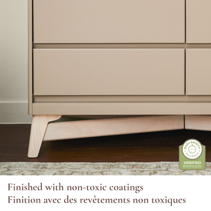 Commode 6 Tiroirs Pala - Blanc/Taupe-Little Seeds-LIS-CG011WPWS-CLÉMENT