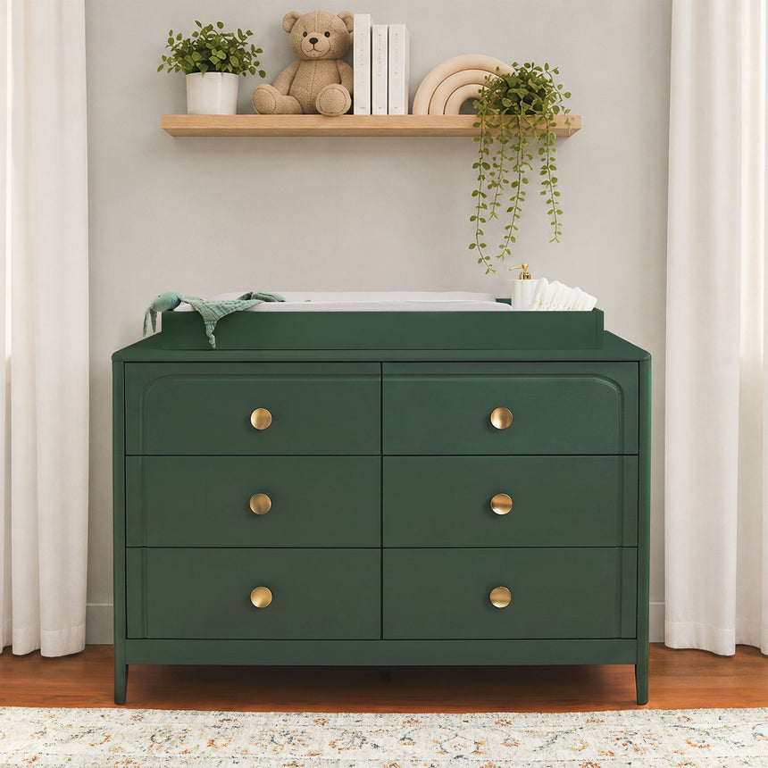 Commode à 6 tiroirs Briar - Vert-Little Seeds-LIS-CG023BPG-CLÉMENT