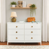 Commode à 6 tiroirs Briar - Blanc-Little Seeds-LIS-CG023WHP-CLÉMENT