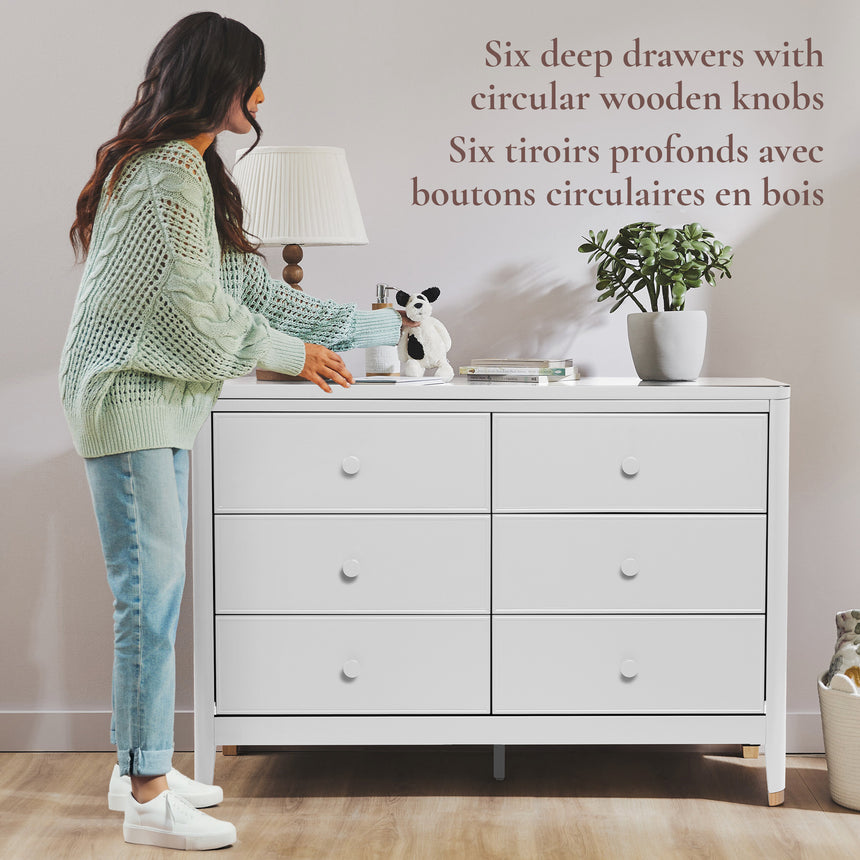 Commode 6 Tiroirs Aster - Blanc-Little Seeds-LIS-CG024WHP-CLÉMENT