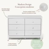 Commode 6 Tiroirs Aster - Blanc-Little Seeds-LIS-CG024WHP-CLÉMENT