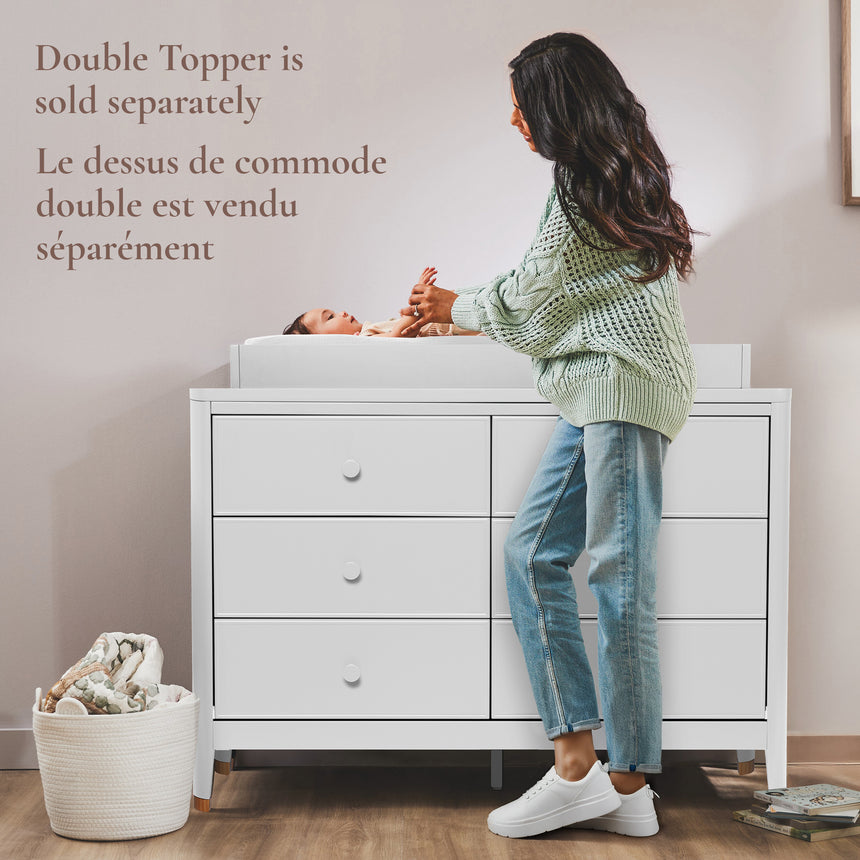Commode 6 Tiroirs Aster - Blanc-Little Seeds-LIS-CG024WHP-CLÉMENT
