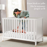 Couchette Convertible 4-en-1 Aster - Blanc-Little Seeds-LIS-CR032WHP-CLÉMENT