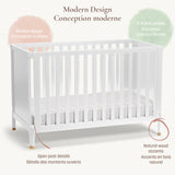Couchette Convertible 4-en-1 Aster - Blanc-Little Seeds-LIS-CR032WHP-CLÉMENT
