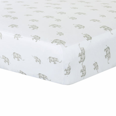 Drap Contour pour Lit de Bébé - Éléphant Gris-Living Textiles-LIV-101223-CLÉMENT