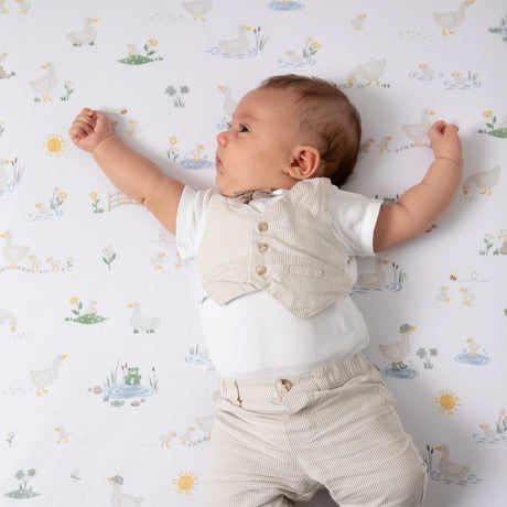 Drap Contour pour lit de Bébé - Petites Oies-Living Textiles-LIV-101230-CLÉMENT