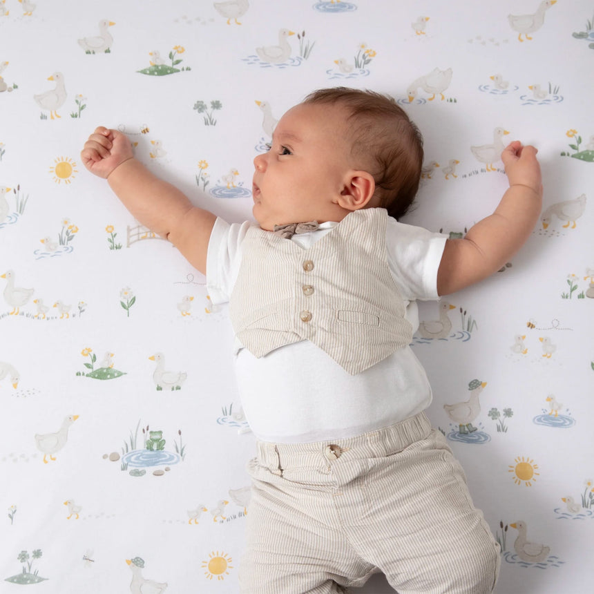 Drap Contour pour lit de Bébé - Petites Oies-Living Textiles-LIV-101230-CLÉMENT