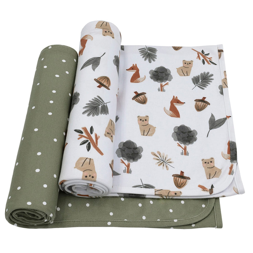 Couvertures (2) Coton - Forêt-Living Textiles-LIV-203294-CLÉMENT