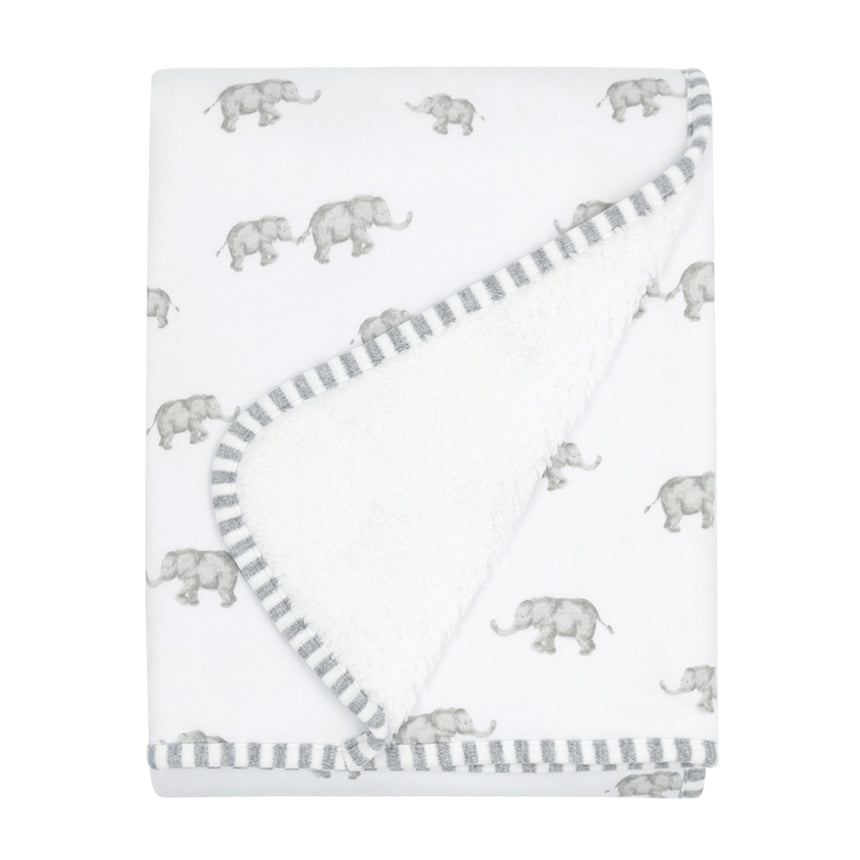 Couverture Sherpa - Eléphant Gris-Living Textiles-LIV-203301-CLÉMENT