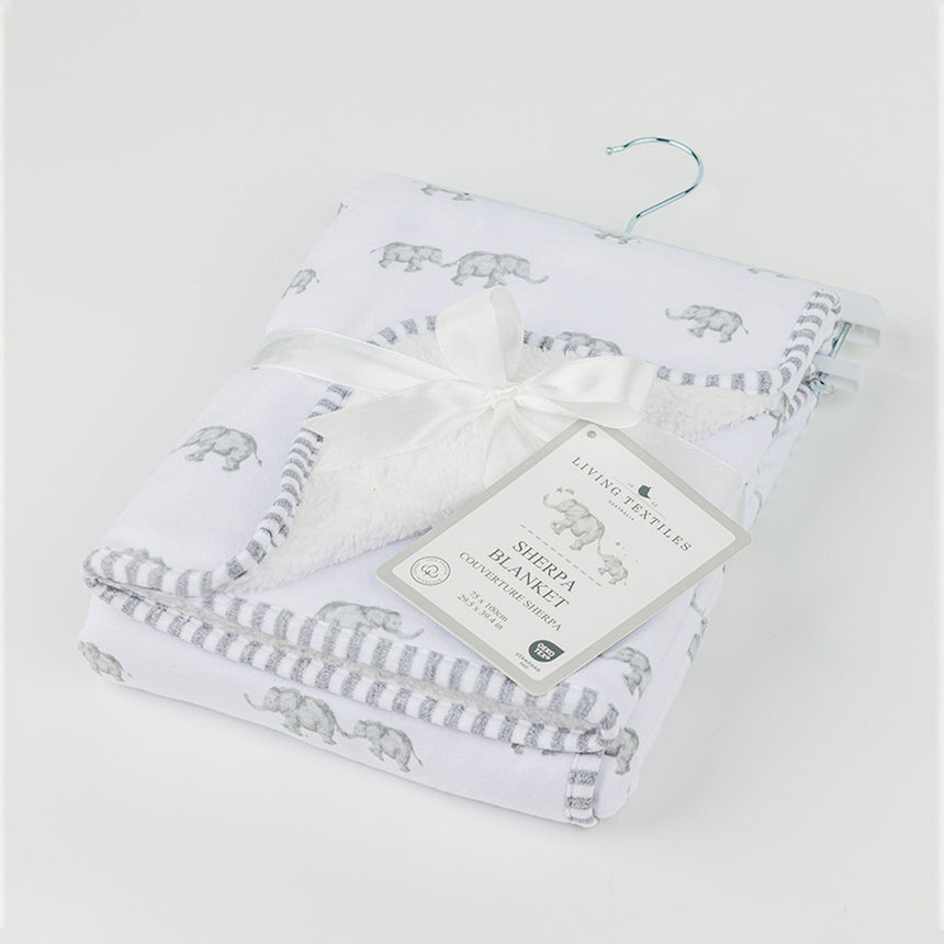 Couverture Sherpa - Eléphant Gris-Living Textiles-LIV-203301-CLÉMENT