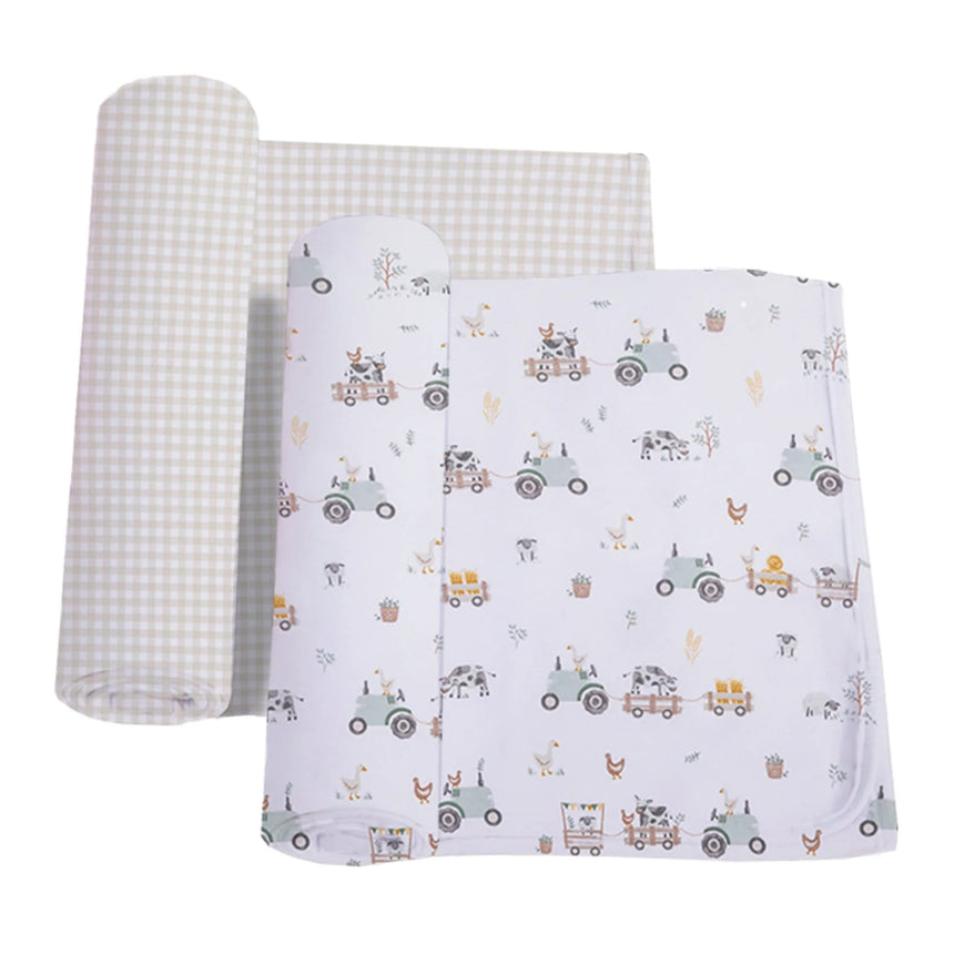 Couverture en Coton (2) - Tracteurs-Living Textiles-LIV-203307-CLÉMENT