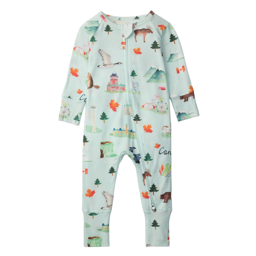 Pyjama Canada 0-24mois-Loulou Lollipop-Menthe-0-3 m-LL2-BA1002U-CAN-CLÉMENT