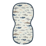 Lange d'Épaule en Mousseline de Bambou - Requins-Loulou Lollipop-LLP-BCLSHK-CLÉMENT