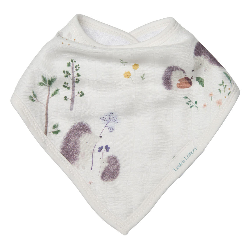 Bavoirs Bandana Mousseline (2) - Hérissons-Loulou Lollipop-LLP-BIBHGH-CLÉMENT