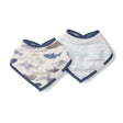 Bavoirs Bandana Mousseline (2) - Requin-Loulou Lollipop-LLP-BIBSHK-CLÉMENT
