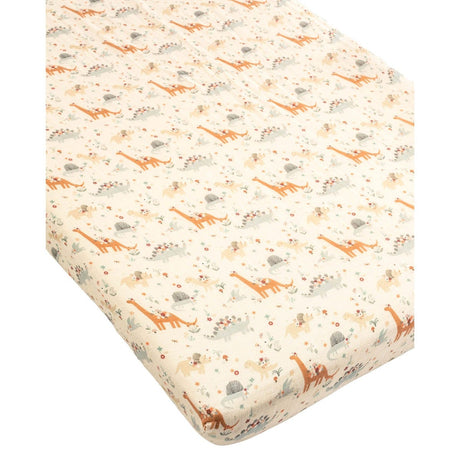 Drap Contour pour Lit de Bébé - Mousseline Bambou Baby Dinomite-Loulou Lollipop-LLP-CRIBBDN-CLÉMENT