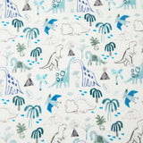 Drap Contour pour Lit de Bébé - Mousseline Bambou Dinosaures-Loulou Lollipop-LLP-CRIBDNO-CLÉMENT