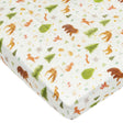 Drap Contour pour Lit de Bébé - Mousseline Bambou Amis de la Forêt-Loulou Lollipop-LLP-CRIBFORFDS-CLÉMENT