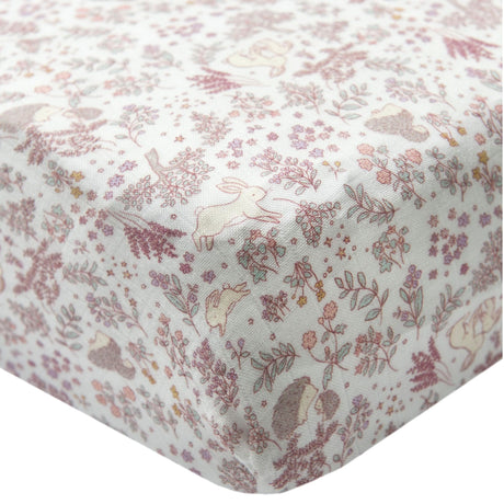 Drap Contour pour Lit de Bébé - Mousseline Bambou Forêt-Loulou Lollipop-LLP-CRIBHGF-CLÉMENT