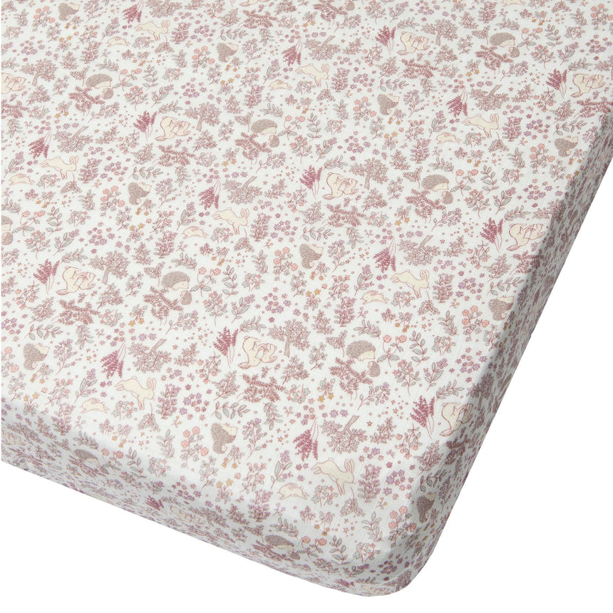 Drap Contour pour Lit de Bébé - Mousseline Bambou Forêt-Loulou Lollipop-LLP-CRIBHGF-CLÉMENT