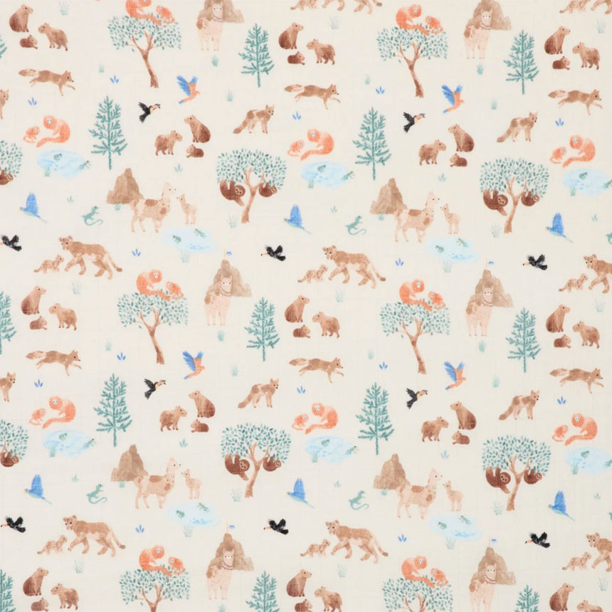 Drap Contour pour Lit de Bébé - Mousseline Lama-Loulou Lollipop-LLP-CRIBLLA-CLÉMENT