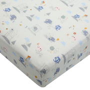 Drap Contour pour Lit de Bébé - Mousseline Bambou Mini mathématiciens-Loulou Lollipop-LLP-CRIBMML-CLÉMENT