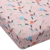 Drap Contour pour Lit de Bébé - Mousseline Bambou Licornes-Loulou Lollipop-LLP-CRIBUNB-CLÉMENT
