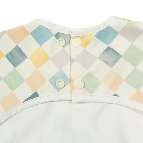 Bavoir Manches Longues Imperméable - Carreaux-Loulou Lollipop-LLP-LSBIBCKO-CLÉMENT