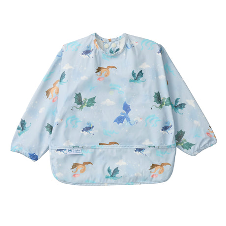 Bavoir Manches Longues Imperméable - Dragons-Loulou Lollipop-LLP-LSBIBMGD-CLÉMENT