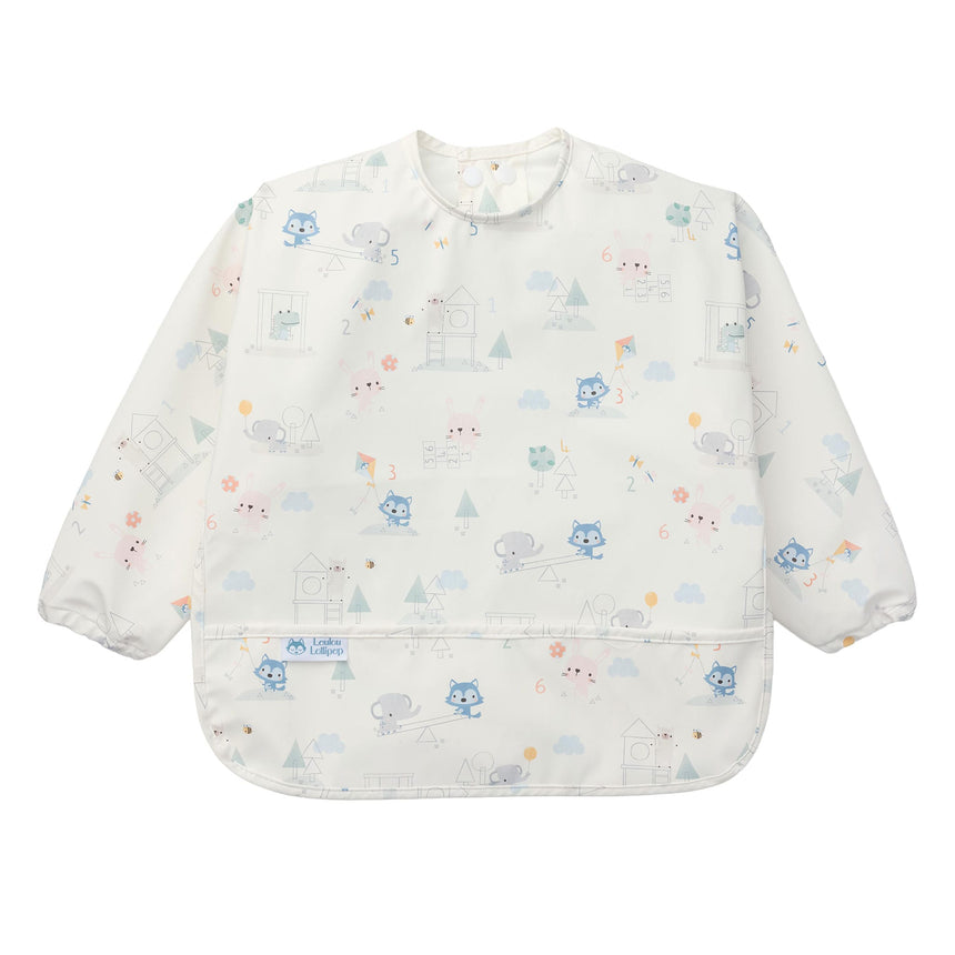 Bavoir Manches Longues Imperméable - Mini Mathématiciens-Loulou Lollipop-LLP-LSBIBMML-CLÉMENT