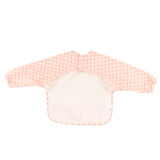 Bavoir Manches Longues Imperméable - Carreaux Rose-Loulou Lollipop-LLP-LSBIBPCB-CLÉMENT