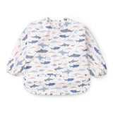 Bavoir Manches Longues Imperméable - Requins-Loulou Lollipop-LLP-LSBIBSHK-CLÉMENT