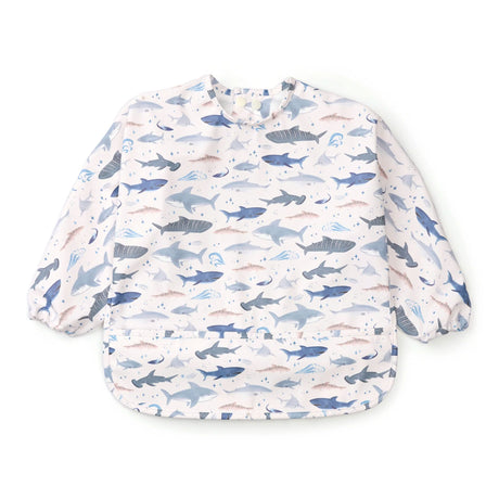 Bavoir Manches Longues Imperméable - Requins-Loulou Lollipop-LLP-LSBIBSHK-CLÉMENT