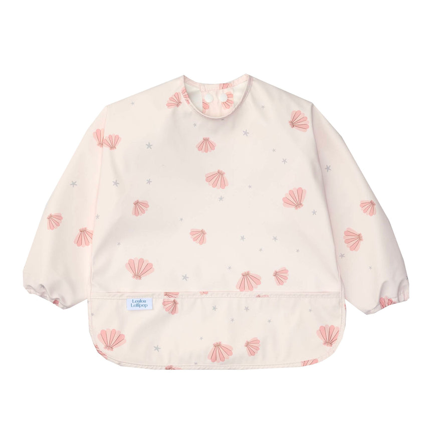 Bavoir Manches Longues Imperméable - Coquillage-Loulou Lollipop-LLP-LSBIBSSH-CLÉMENT