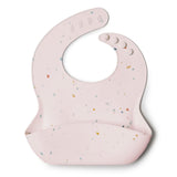 Bavoir en Silicone - Confetti Blush-Loulou Lollipop-LLP-SILBIBCFTB-CLÉMENT