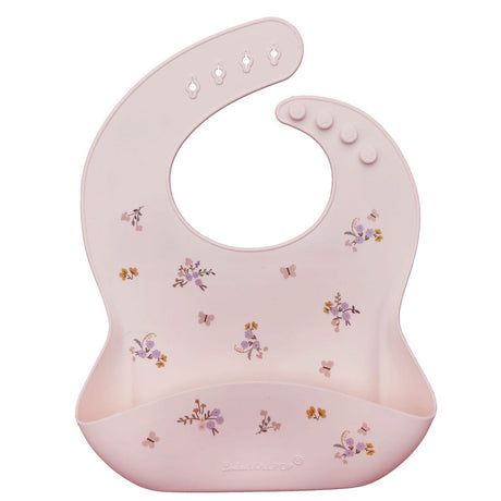 Bavoir en Silicone - Fleurs/Ditsy-Loulou Lollipop-LLP-SILBIBDSF-CLÉMENT
