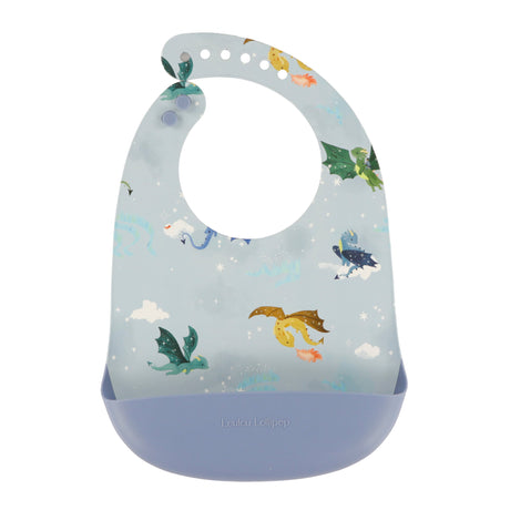Bavoir en Silicone-Dragons-Loulou Lollipop-LLP-SILBIBMGD-CLÉMENT