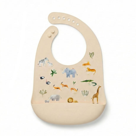 Bavoir en Silicone - Safari-Loulou Lollipop-LLP-SILBIBSAF-CLÉMENT