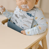 Bavoir en Silicone - Motifs Requins-Loulou Lollipop-LLP-SILBIBSHK-CLÉMENT