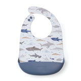 Bavoir en Silicone - Motifs Requins-Loulou Lollipop-LLP-SILBIBSHK-CLÉMENT
