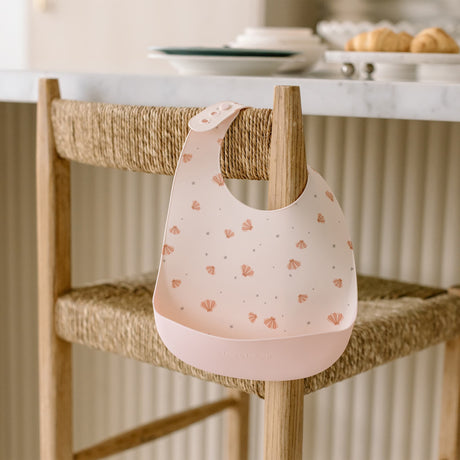 Bavoir en Silicone - Motifs Coquillages-Loulou Lollipop-LLP-SILBIBSSH-CLÉMENT