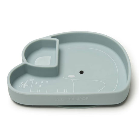 Assiette en Silicone - Éléphant-Loulou Lollipop-LLP-SPL-003-BLU-CLÉMENT