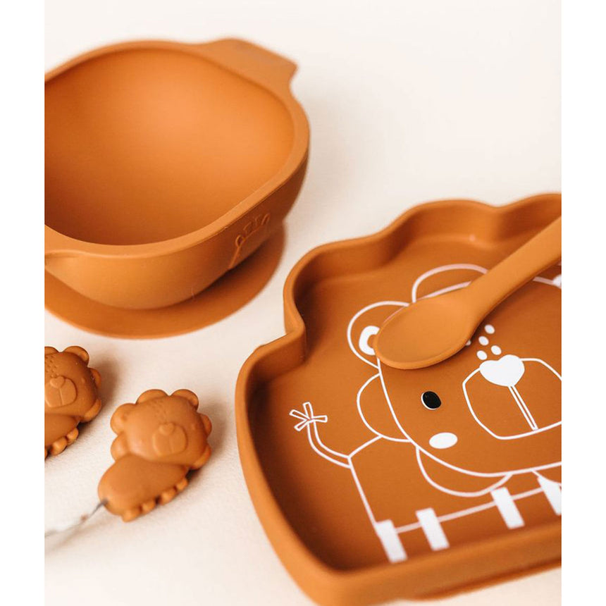 Assiette en Silicone - Lion-Loulou Lollipop-LLP-SPL-005-GHN-CLÉMENT