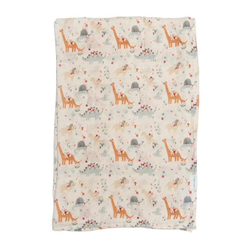 Couverture Mousseline Bambou - Baby Dinomite-Loulou Lollipop-LLP-SWBDN-CLÉMENT
