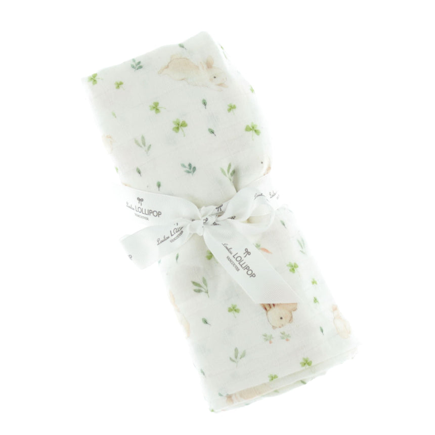 Couverture Mousseline Bambou - Lapins-Loulou Lollipop-LLP-SWBUNNY-CLÉMENT