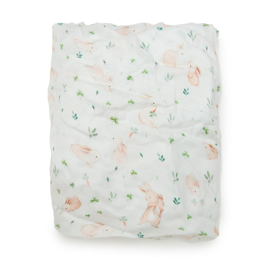 Couverture Mousseline Bambou - Lapins-Loulou Lollipop-LLP-SWBUNNY-CLÉMENT