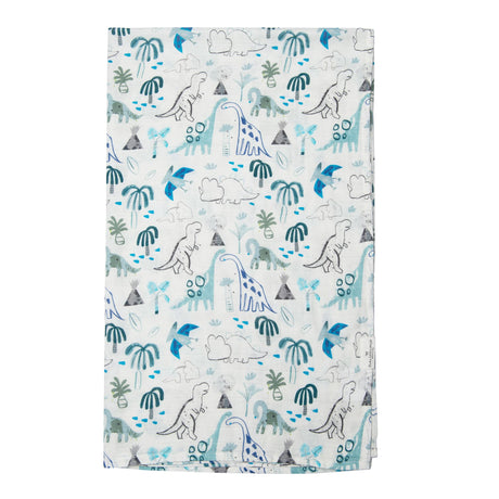 Couverture Mousseline Bambou - Dinosaures-Loulou Lollipop-LLP-SWDNO-CLÉMENT