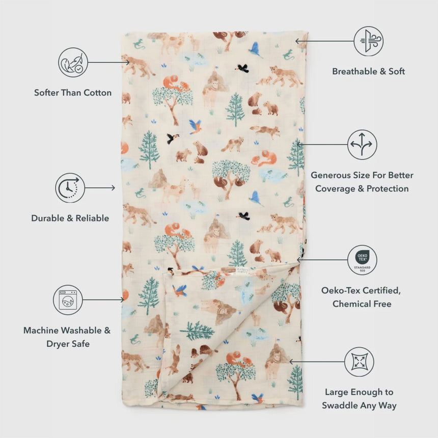 Couverture Mousseline Bambou - Lama-Loulou Lollipop-LLP-SWLLA-CLÉMENT